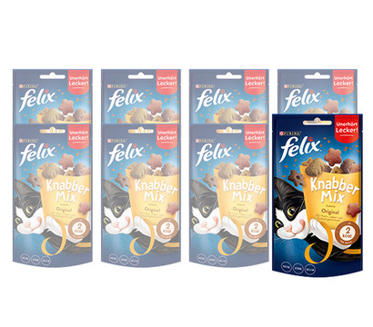 PURINA felix® Katzensnack KnabberMix Original, 8 x 60 g