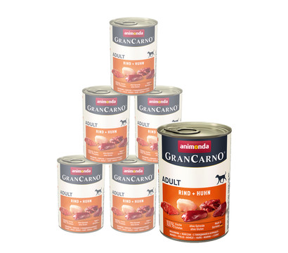 animonda GRANCARNO® Nassfutter für Hunde Adult, 6 x 400 g