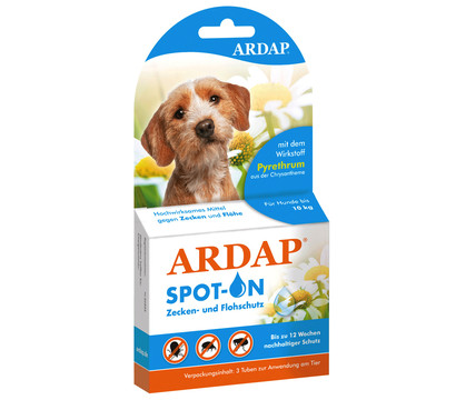 ARDAP® Zecken- und Flohschutz Spot-On für kleine Hunde, 3 x 1 ml