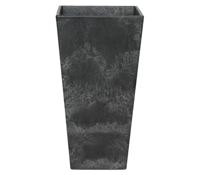 Artstone Kunststoff-Vase Ella, eckig, schwarz