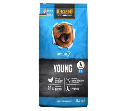 BELCANDO® Trockenfutter für Hunde Baseline Young, Junior, Geflügel, 12,5 kg