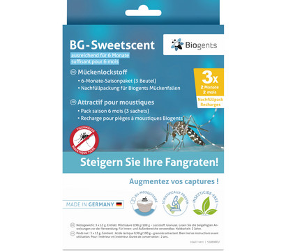 Biogents BG-Sweetscent Mückenlockstoff 3er-Nachfüllpackung
