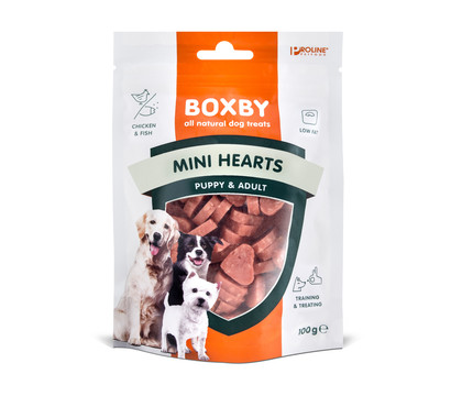Boxby Hundesnack Mini Hearts, 100 g