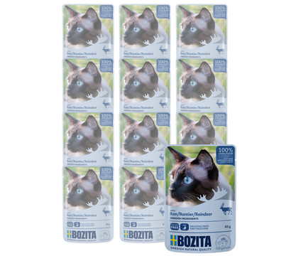 BOZITA Nassfutter für Katzen Häppchen in Gelee, 12 x 85 g