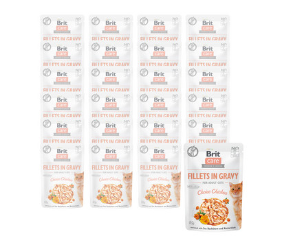 Brit Care Nassfutter für Katzen Filets in Soße, Adult, 24 x 85 g