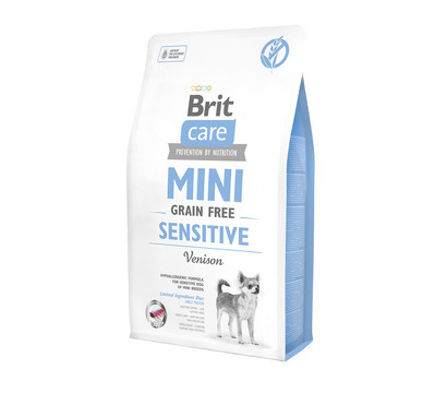 Brit Care Trockenfutter für Hunde Sensitive, Mini, Adult, Hirsch