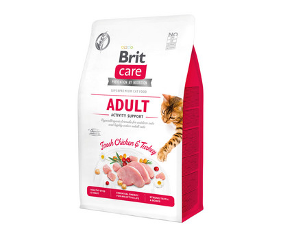 Brit Care Trockenfutter für Katzen Activity Support, Adult, Huhn & Truthahn