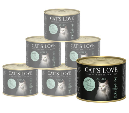 CAT'S LOVE Nassfutter für Katzen Adult, 6 x 200 g