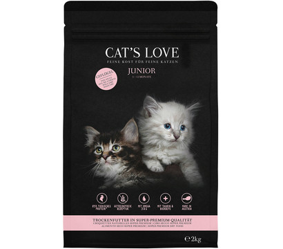 CAT'S LOVE Trockenfutter für Katzen Junior, Geflügel, 2 kg