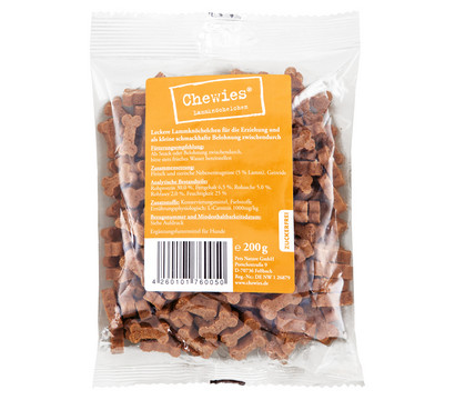 Chewies Hundesnack Lammknöchelchen, 200g