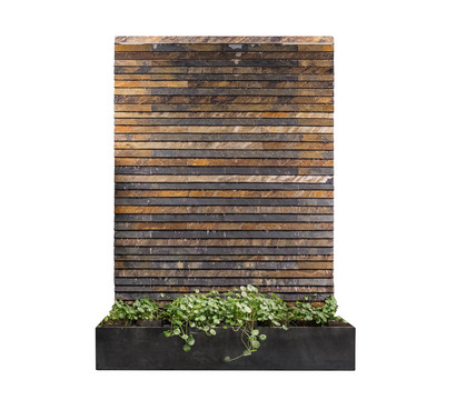 Climaqua Naturschiefer-Gartenbrunnen Wasserwand Ava Wall, ca. H158 cm