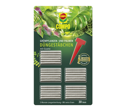COMPO Düngestäbchen für Grünpflanzen und Palmen, 30 Stück