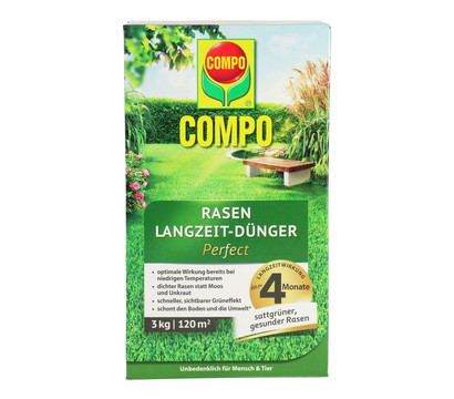 COMPO Rasen Langzeit-Dünger Perfect, 3 kg