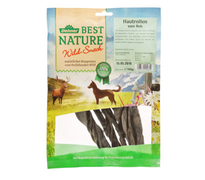 Dehner Best Nature Hundesnack Rehhautrollen, 100 g