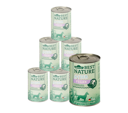 Dehner Best Nature Nassfutter für Hunde Green Vegan, 6 x 400 g