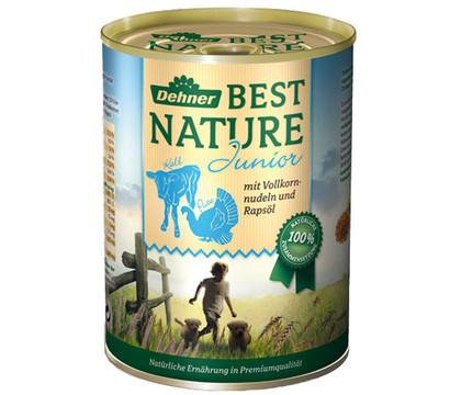 Dehner Best Nature Nassfutter für Hunde Junior, 400 g/800 g