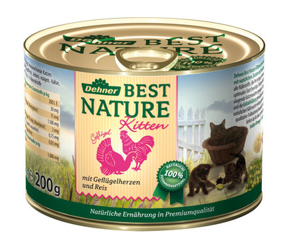 Dehner Best Nature Nassfutter für Katzen Kitten, 200 g/400 g