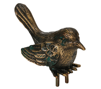 Dehner Bronze-Vogel für Granit-Vogeltränke, ca. B10/H5/T4 cm