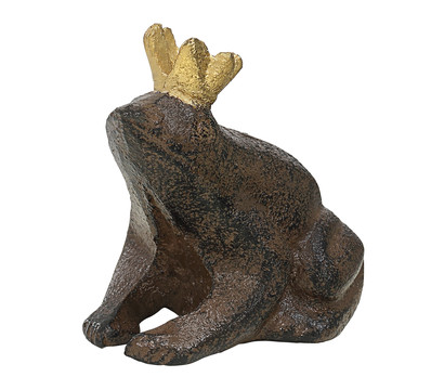 Dehner Gusseisen-Froschkönig, ca. B6,5/H6,5/T5,5 cm, braun-gold