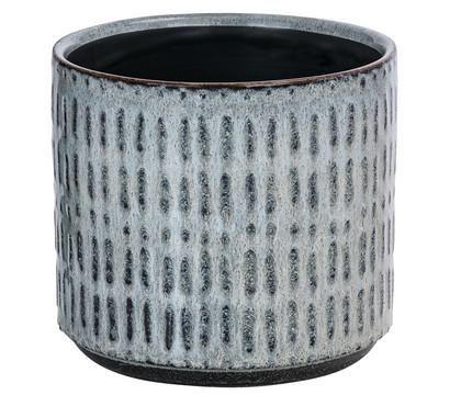 Dehner Keramik-Übertopf Flynn, rund, grau