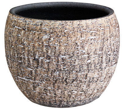 Dehner Keramik-Übertopf Lana, bauchig, braun