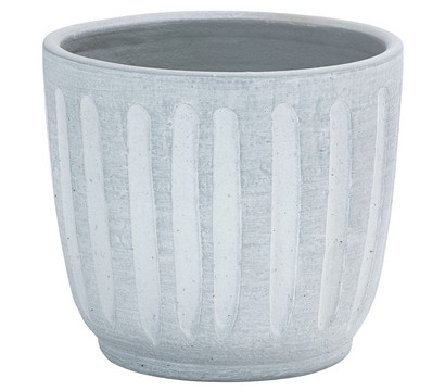 Dehner Keramik-Übertopf Lucy, konisch, hellgrau