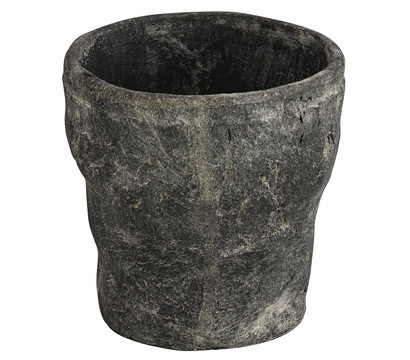 Dehner Keramik-Übertopf Nature Earth, konisch, grau, ca. Ø13 cm
