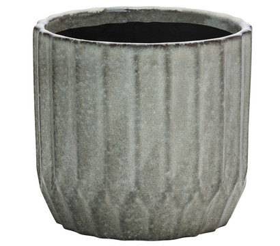 Dehner Keramik-Übertopf Ricky, rund, grau