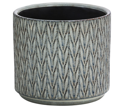 Dehner Keramik-Übertopf Riley, rund, grau