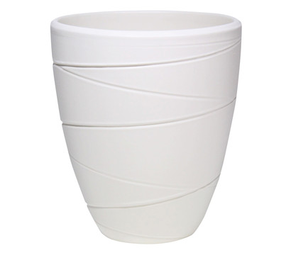 Dehner Keramik-Übertopf Rille, konisch, ca. Ø13 cm