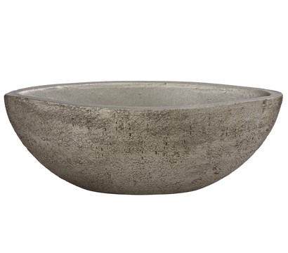 Dehner Keramik-Jardiniere Kane, oval, braun, ca. B36/H13/T13 cm