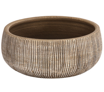 Dehner Keramik-Schale Isolde, bauchig, braun, ca. Ø24/H12 cm