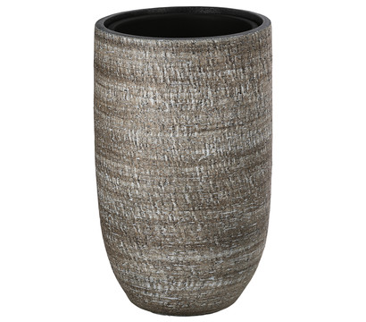 Dehner Keramik-Vase Lana, bauchig, braun
