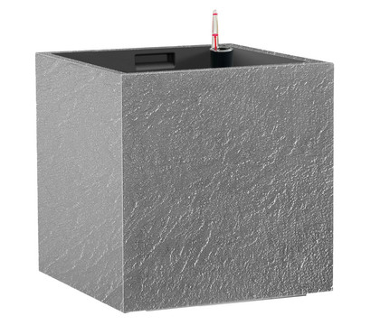 Dehner Kunststoff-Topf Cubico Stone inkl. Bewässerungssystem, quadratisch, ca. B27/H28/T27 cm