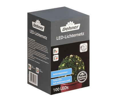 Dehner LED-Lichternetz, Farbwechselfunktion, ca. B45/H45 cm