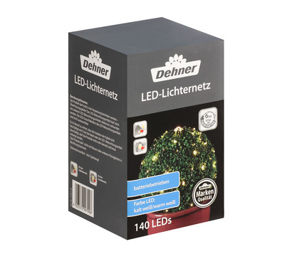 Dehner LED-Lichternetz, Farbwechselfunktion, ca. B60/H60 cm