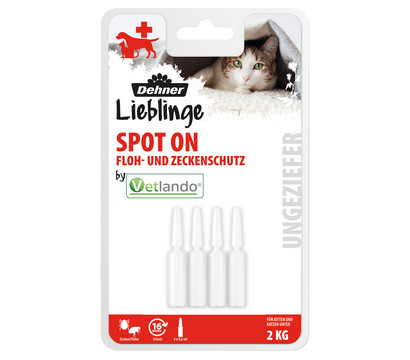 Dehner Lieblinge Floh- und Zeckenschutz Spot On für Kitten, 4 x 0,6 ml