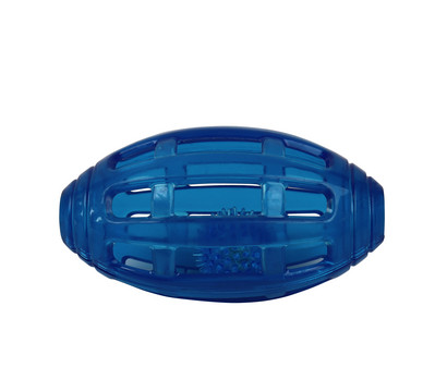 Dehner Lieblinge Hundespielzeug Blinky Rugby, blau, ca. B18/H9,5/T9,5 cm