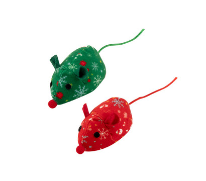 Dehner Lieblinge Katzenspielzeug Christmas Mouses, ca. B7,5/H3,5/T4 cm