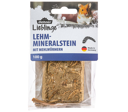Dehner Lieblinge Lehm-Mineralstein Mehlwurm, 100 g