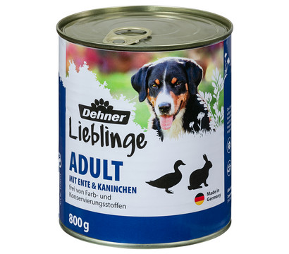 Dehner Lieblinge Nassfutter für Hunde Saftige Fleischstücke Adult, 800 g