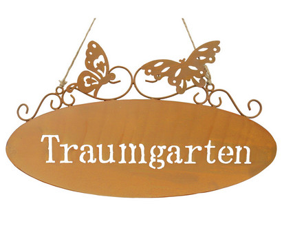 Dehner Metall-Gartenschild Traumgarten