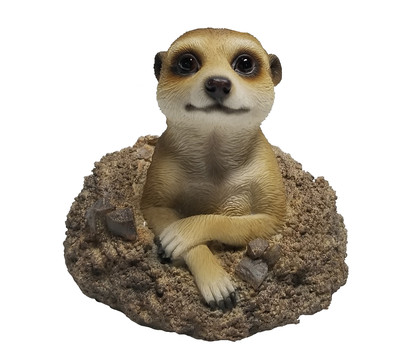 Deko-Figur Hund sitzend aus Polyresin 29 cm x 17 cm x 39 cm Weiß