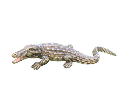 Dehner Polyresin-Krokodil, ca. B84/H18/T33 cm