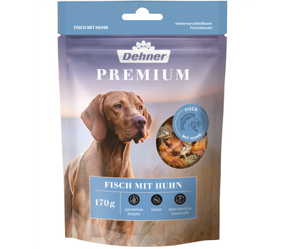 Dehner Premium Hundesnack Fisch mit Huhn, 170 g