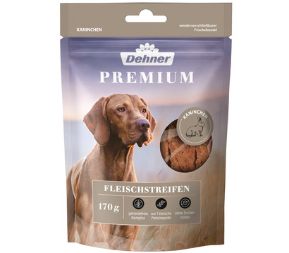 Dehner Premium Hundesnack Fleischstreifen Kaninchen, 170 g