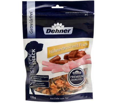 Dehner Premium Hundesnack Hühnerbrust mit Fisch, 170 g