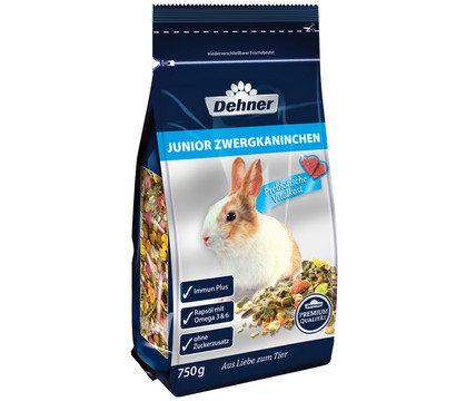 Dehner Premium Junior Zwergkaninchenfutter, 750 g