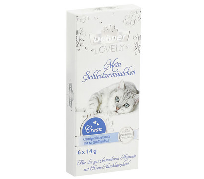 Dehner Premium Lovely Katzensnack Cream Mein Schleckermäulchen, 6 x 14 g