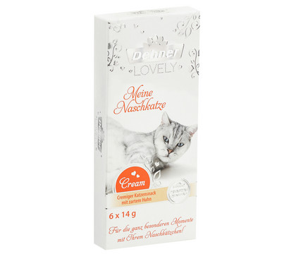 Dehner Premium Lovely Katzensnack Cream Meine Naschkatze, 6 x 14 g